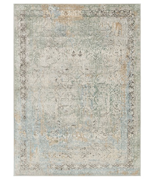 Melo Area Rug Vibe by Jaipur Living Thayer Medallion Green/ Light Gray Area Rug (6'7"X9'6")