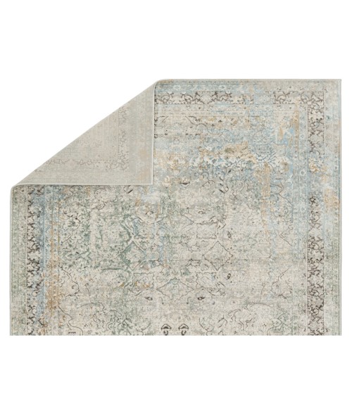 Melo Area Rug Vibe by Jaipur Living Thayer Medallion Green/ Light Gray Area Rug (6'7"X9'6")