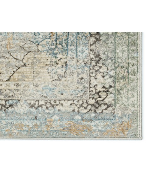 Melo Area Rug Vibe by Jaipur Living Thayer Medallion Green/ Light Gray Area Rug (6'7"X9'6")