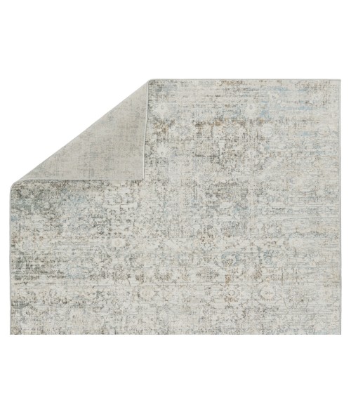 Melo Area Rug Vibe by Jaipur Living Kenrick Floral Gray/ Light Blue Area Rug (6'7"X9'6")