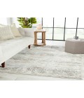 Melo Area Rug Vibe by Jaipur Living Chantel Trellis Gray/ Green Area Rug (5'3"X8')