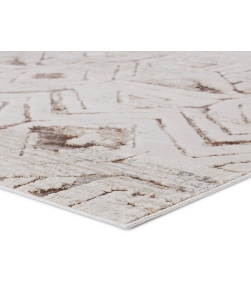Malilla By Nikki Chu Area Rug Nikki Chu by Jaipur Living Kalindi Tribal Cream/ Taupe Area Rug (5'X7'6")
