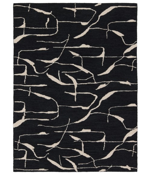 Nikki Chu by Jaipur Living Noir Handmade Abstract Black/ White Area Rug 8'X10'