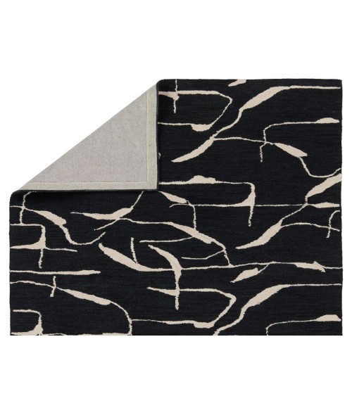 Nikki Chu by Jaipur Living Noir Handmade Abstract Black/ White Area Rug 8'X10'