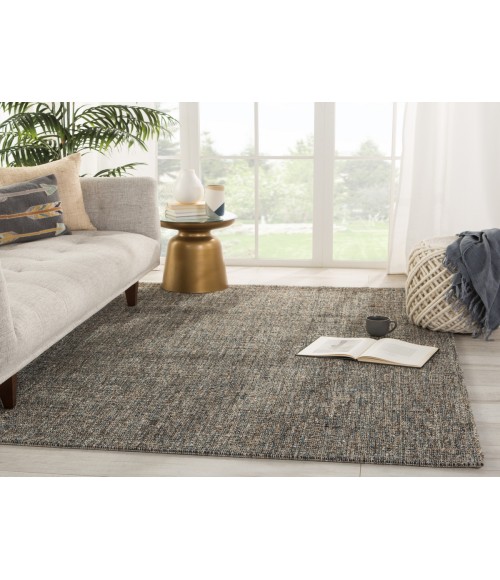 Jaipur Living Sutton Natural Solid Gray/ Blue Area Rug (5'X8')