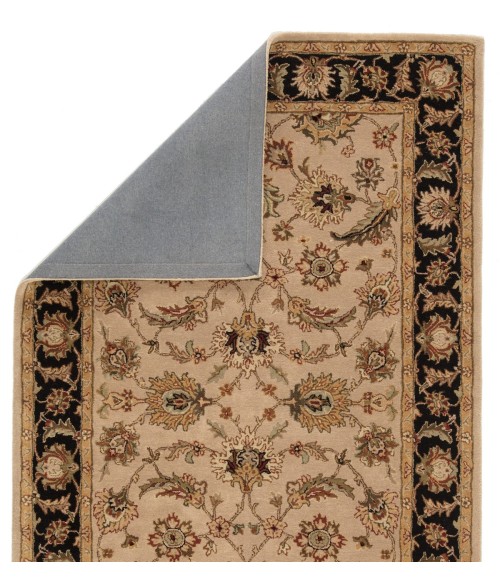 Jaipur Living Selene Handmade Floral Beige/ Black Oval Area Rug (8'X10')