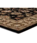 Jaipur Living Selene Handmade Floral Black/ Beige Oval Area Rug (8'X10')