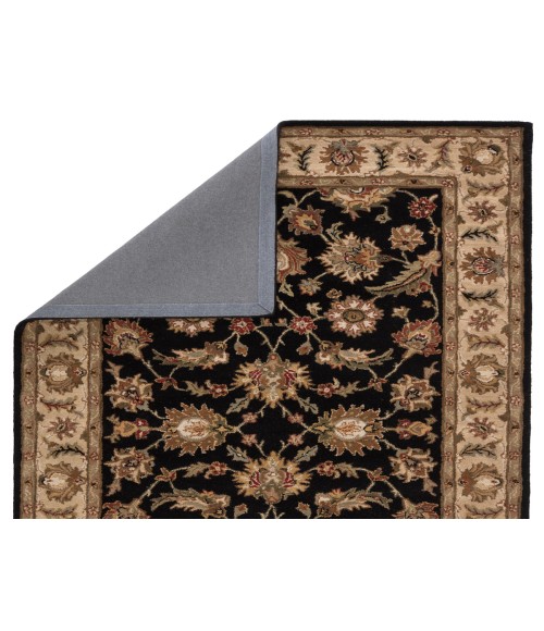 Jaipur Living Selene Handmade Floral Black/ Beige Oval Area Rug (8'X10')