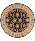 Mythos Area Rug Jaipur Living Selene Handmade Floral Black/ Beige Round Area Rug (8'X8')