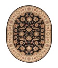 Jaipur Living Selene Handmade Floral Black/ Beige Oval Area Rug (8'X10')
