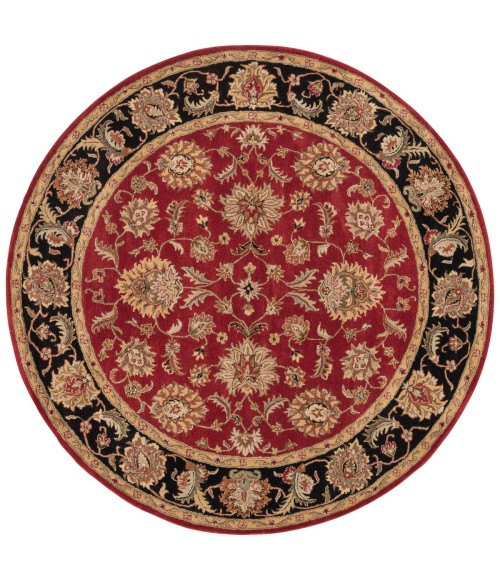 Mythos Area Rug Jaipur Living Anthea Handmade Floral Red/ Black Round Area Rug (10'X10')