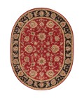 Mythos Area Rug Jaipur Living Anthea Handmade Floral Red/ Black Oval Area Rug (8'X10')