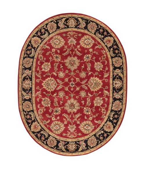Mythos Area Rug Jaipur Living Anthea Handmade Floral Red/ Black Oval Area Rug (8'X10')