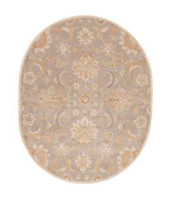 Jaipur Living Abers Handmade Floral Gray/ Beige Oval My14 Area Rug 8 ft. X 10 ft. Oval