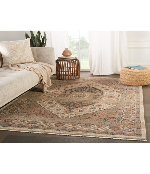 Vibe by Jaipur Living Irenea Medallion Tan/ Ivory Runner Rug (2'6"X12')