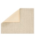 NAS07 Naples Rug Jaipur Living Naples Natural Solid White/ Taupe Runner Rug 3'X12'