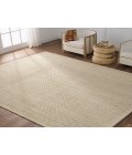 NAS07 Naples Rug Jaipur Living Naples Natural Solid White/ Taupe Runner Rug 3'X12'