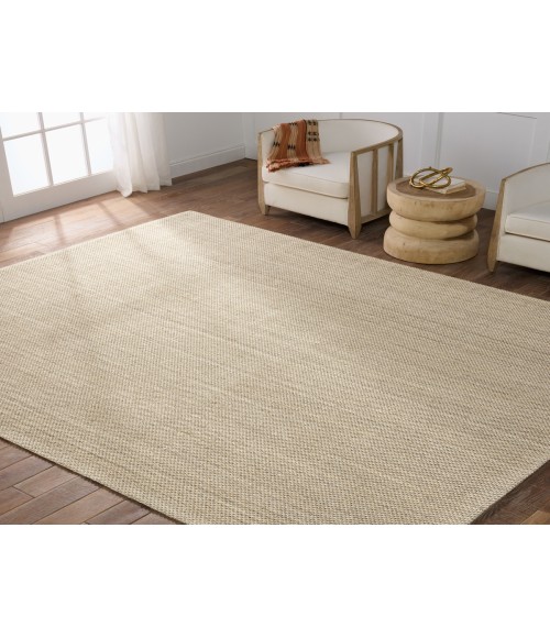 NAS07 Naples Rug Jaipur Living Naples Natural Solid White/ Taupe Runner Rug 3'X12'