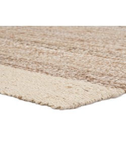 Jaipur Living Mallow Natural Bordered White/ Tan Nat12 Area Rug 10 ft. X 14 ft. Rectangle