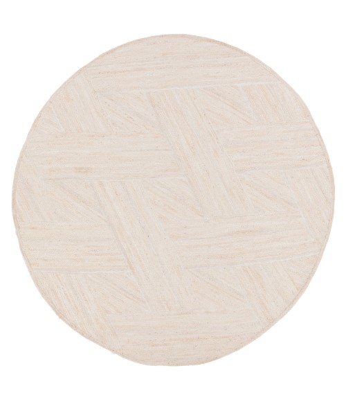 NAT35 Vero Rug Jaipur Living Vero Natural Trellis Ivory Round Area Rug 8' RND