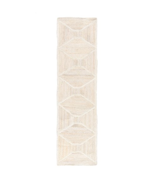 Naturals Tobago Area Rug Jaipur Living Sisal Bow Natural Trellis Ivory/ Beige Runner Rug (2'6"X9')