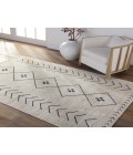 NDN01 Taos Rug Vibe by Jaipur Living Taos Tribal Cream/ Dark Slate Area Rug 5'3"X7'
