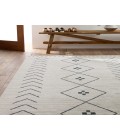 NDN01 Taos Rug Vibe by Jaipur Living Taos Tribal Cream/ Dark Slate Area Rug 5'3"X7'