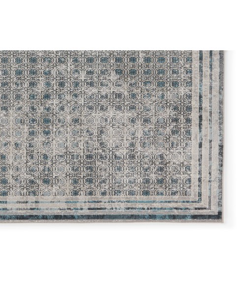 Vibe by Jaipur Living Allora Trellis Light Gray/ Blue Area Rug 4'X6'