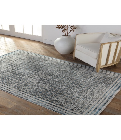 Vibe by Jaipur Living Allora Trellis Light Gray/ Blue Area Rug 4'X6'