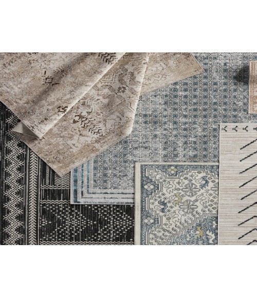 Vibe by Jaipur Living Allora Trellis Light Gray/ Blue Area Rug 4'X6'