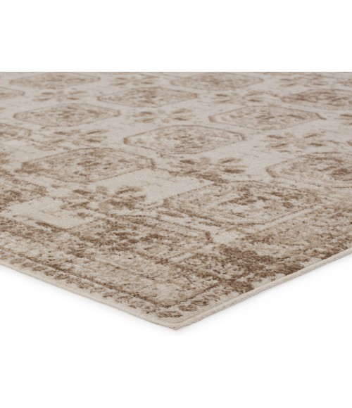 NDN05 Milea Rug Vibe by Jaipur Living Milea Trellis Tan/ Cream Area Rug 4'X6'