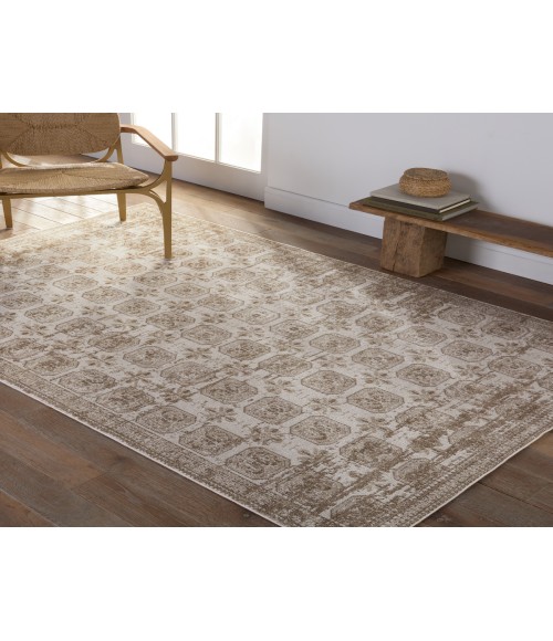 NDN05 Milea Rug Vibe by Jaipur Living Milea Trellis Tan/ Cream Area Rug 4'X6'