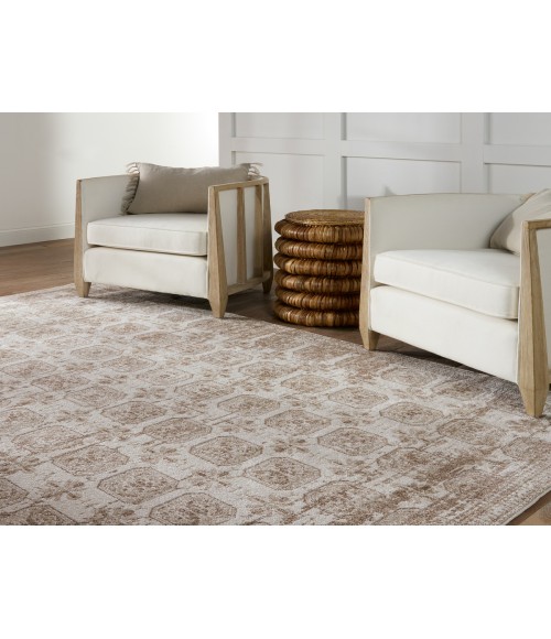 NDN05 Milea Rug Vibe by Jaipur Living Milea Trellis Tan/ Cream Area Rug 4'X6'