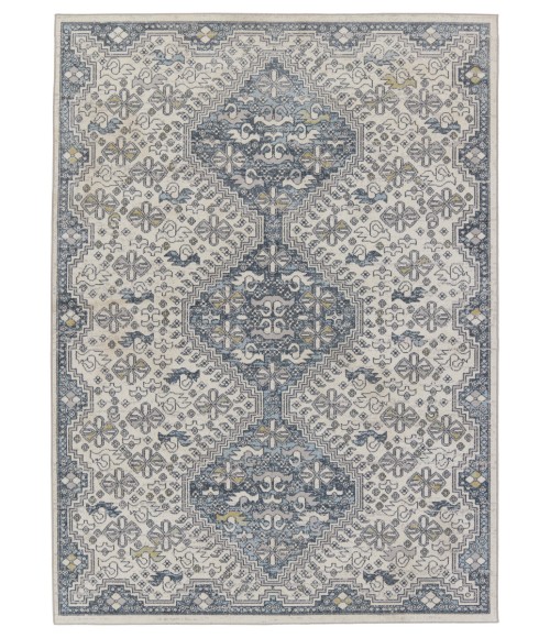 Vibe by Jaipur Living Yucca Medallion Cream/ Blue Area Rug 6'7"X9'6"