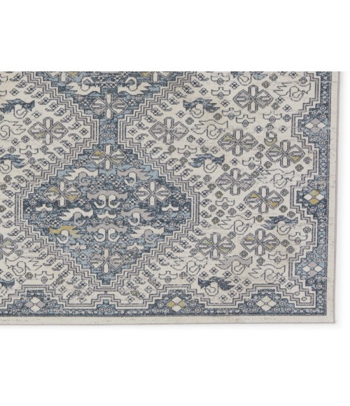 Vibe by Jaipur Living Yucca Medallion Cream/ Blue Area Rug 6'7"X9'6"