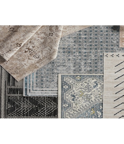 Vibe by Jaipur Living Yucca Medallion Cream/ Blue Area Rug 6'7"X9'6"