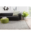Nirvana Area Rug Jaipur Living Foster Indoor/ Outdoor Trellis Gray/ White Area Rug (7'6"X9'6")