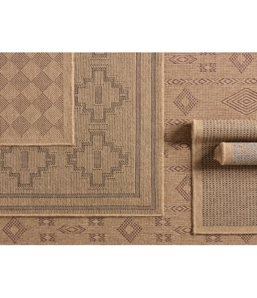 Vibe by Jaipur Living Kidal Indoor/Outdoor Solid Brown/ Blue Area Rug 2'X3'