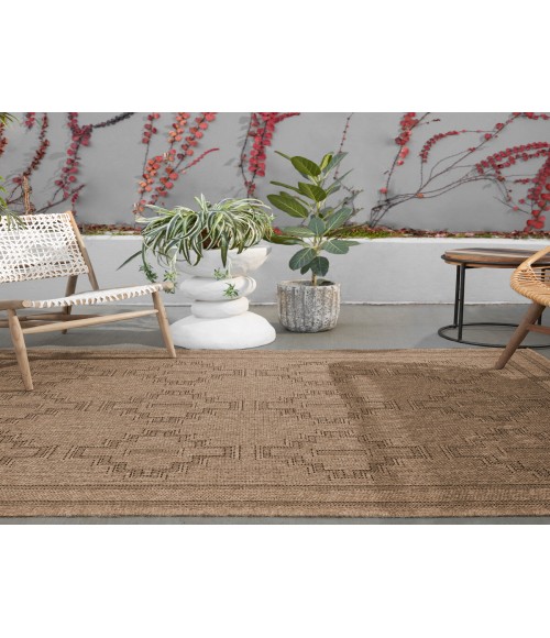 NMB04 Adrar Rug Vibe by Jaipur Living Adrar Indoor/Outdoor Tribal Brown/ Black Area Rug 9'X12'