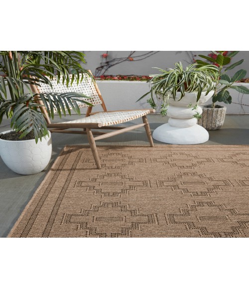 NMB04 Adrar Rug Vibe by Jaipur Living Adrar Indoor/Outdoor Tribal Brown/ Black Area Rug 9'X12'