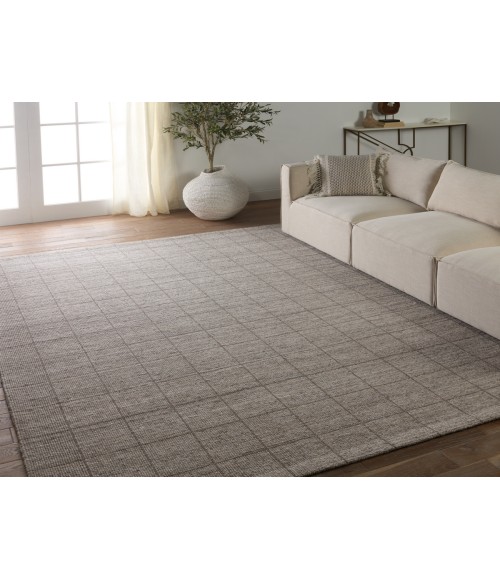 Jaipur Living Club Handmade Striped Gray/ Taupe Area Rug 10'X14'