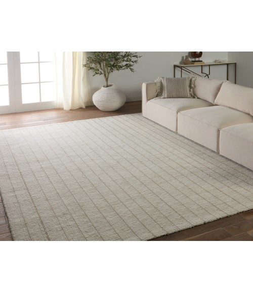 OBB02 Highgate Rug Jaipur Living Highgate Handmade Striped Cream/ Light brown Area Rug 5'X8'