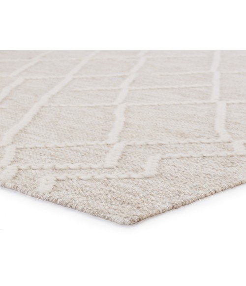 Jaipur Living Moab Natural Geometric Light Gray/ Ivory Area Rug (5'X8')