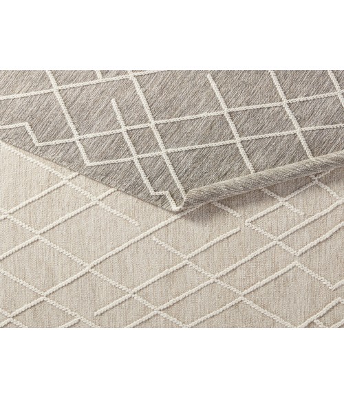 Jaipur Living Moab Natural Geometric Light Gray/ Ivory Area Rug (5'X8')