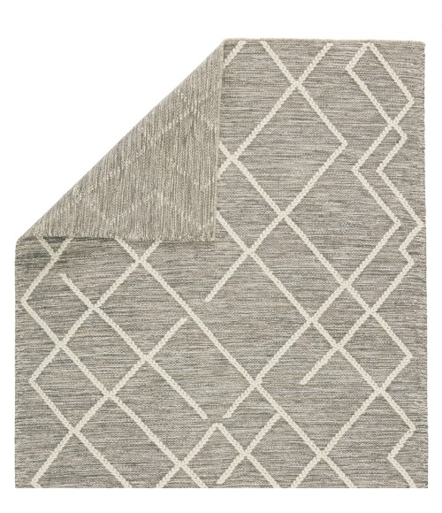 Jaipur Living Moab Natural Geometric Gray/ Ivory Area Rug (9'X12')