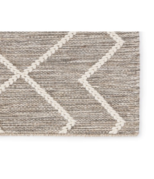Jaipur Living Moab Natural Geometric Gray/ Ivory Area Rug (5'X8')