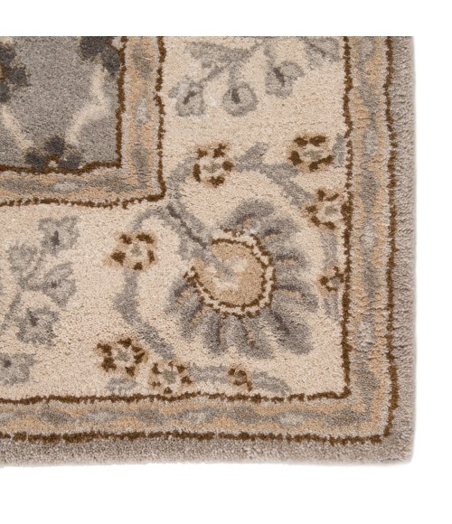 Jaipur Living Chambery Handmade Floral Gray/ Beige Area Rug (9'X12')