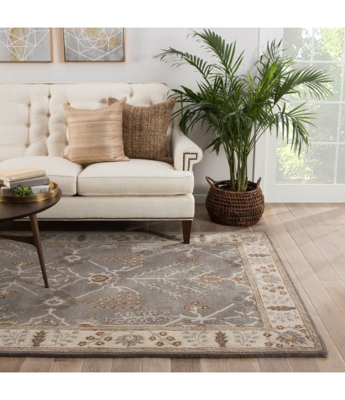 Jaipur Living Chambery Handmade Floral Gray/ Beige Area Rug (9'X12')