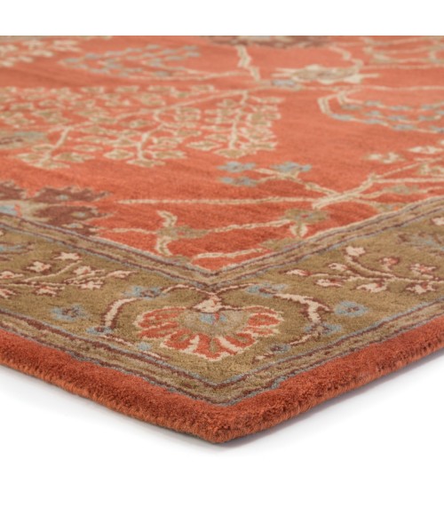 Jaipur Living Chambery Handmade Floral Orange/ Brown Round Area Rug (6'X6')