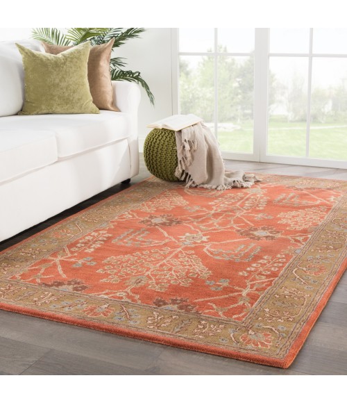 Jaipur Living Chambery Handmade Floral Orange/ Brown Round Area Rug (6'X6')